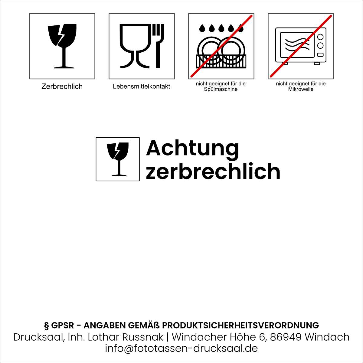 Foto Glas 0,25 Liter - Hochformat
