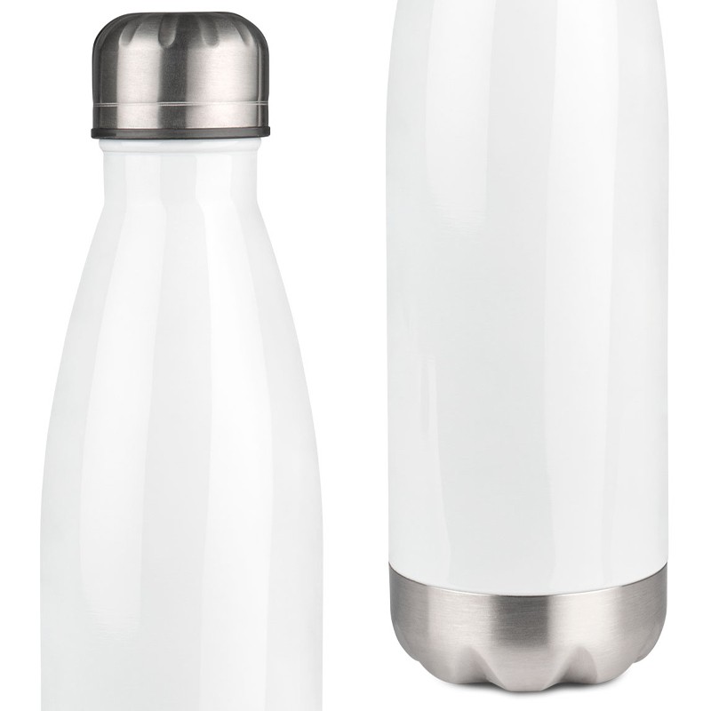 Doppelwandige Trinkflasche Helion 500 ml, weiß