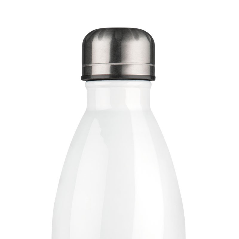 Weiße, doppelwandige Trinkflasche 750 ml