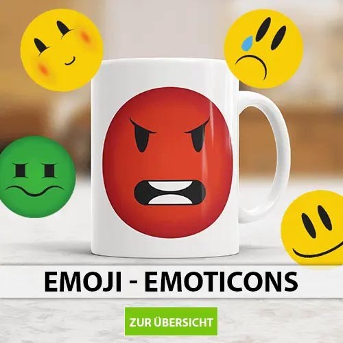 Tassen mit Spruch Emoji