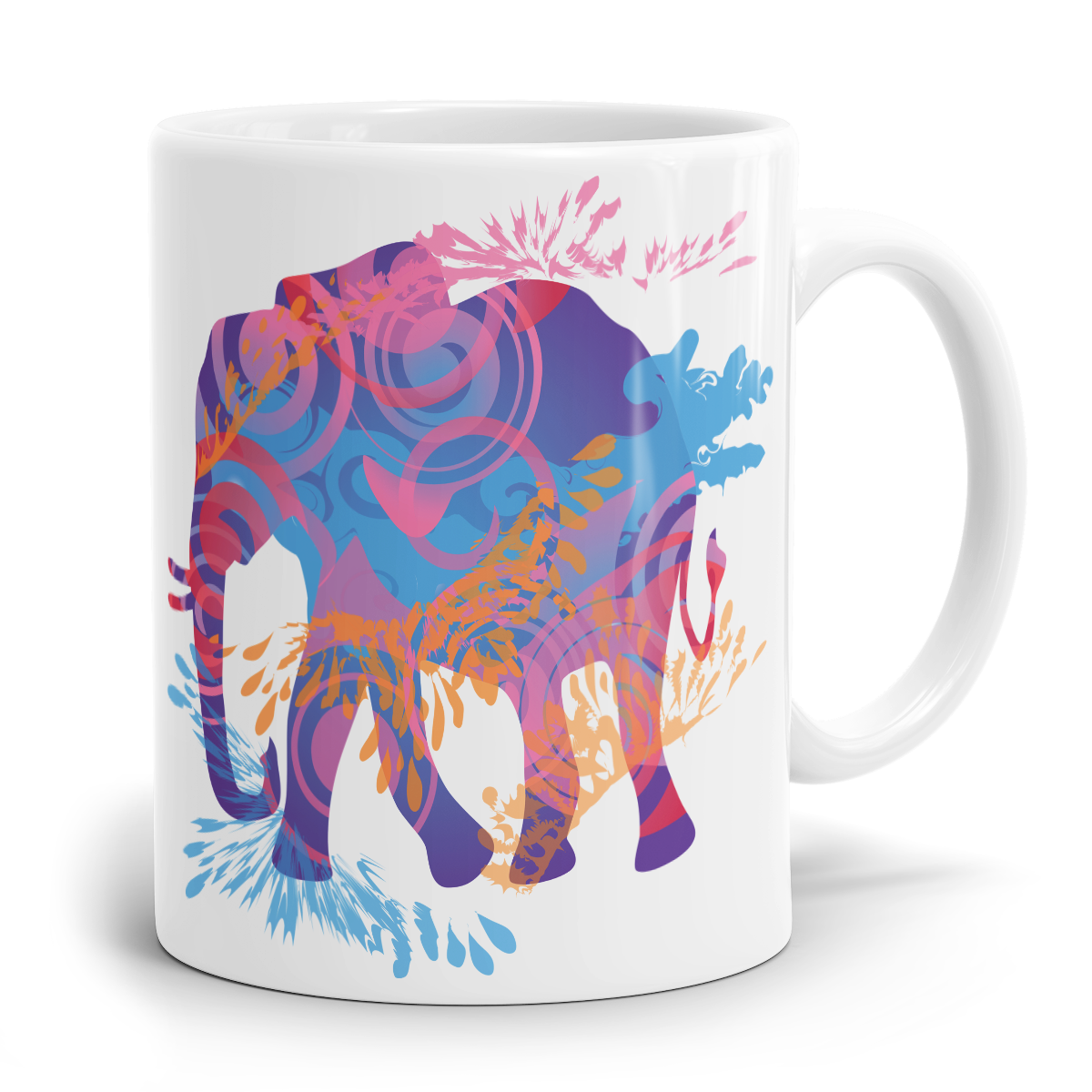 Elefant Tasse - Bunt, Wasserfarben